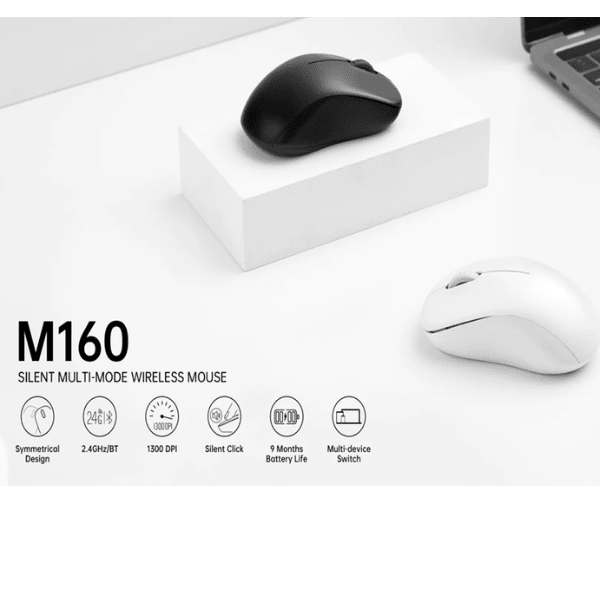 Rapoo M160 Wireless Silent Mouse Multi - Device Bluetooth Black Rapoo Egypt