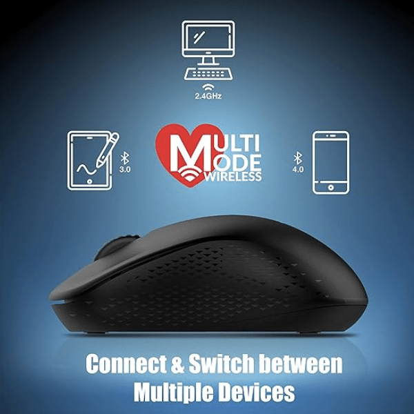 Rapoo M160 Wireless Silent Mouse Multi - Device Bluetooth Black Rapoo Egypt