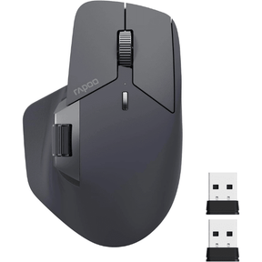 Rapoo MT760 multi-mode wireless optical mouse – front view light black