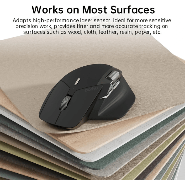 Rapoo MT760 Multi - mode Wireless Optical Mouse - Light Black Rapoo Egypt