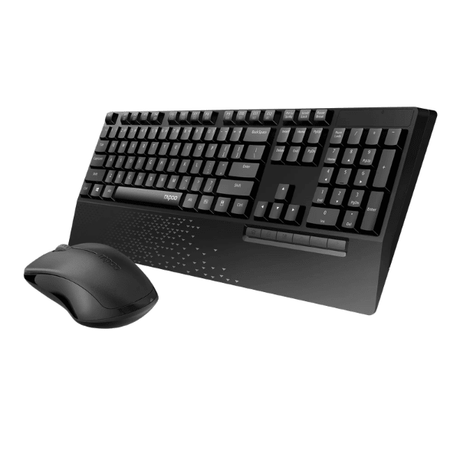 Rapoo X1960 Wireless Keyboard and Mouse Combo, 2.4GHz, 1000 DPI - Arabic layout - Black Rapoo Egypt