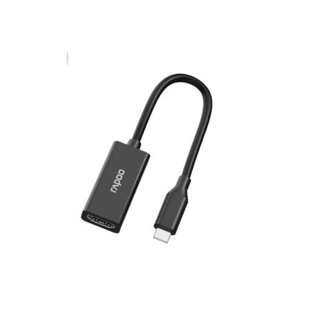 Rapoo XD10 USB-C to HDMI 4K 60Hz adapter – front view black