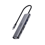 Rapoo XD71 USB - C Hub 7 - in - 1 – Silvery Grey Rapoo Egypt
