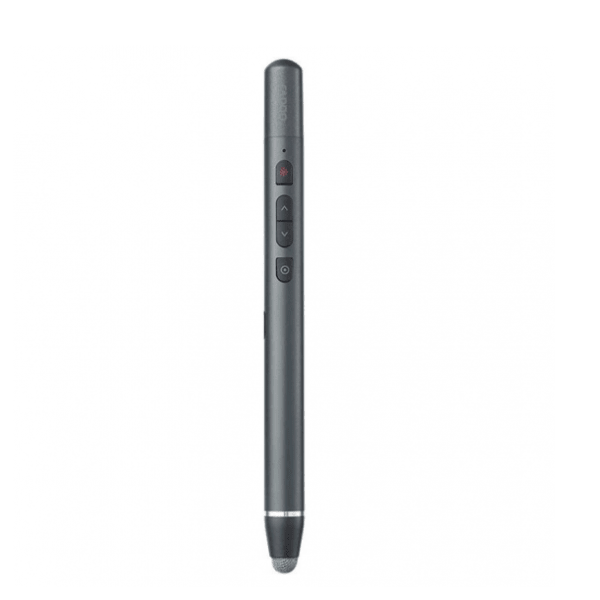Rapoo XR200 wireless presenter with touchable pen – front view black
