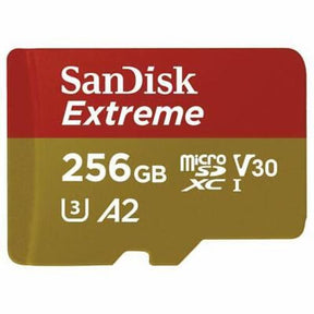 SanDisk 256GB Extreme microSDXC 190MB/s with adapter – front view