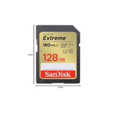 SanDisk Extreme SD Card 128GB – Read 180MB/s, Write 90MB/s – SDSDXVA - 128G - GNCIN SanDisk Egypt