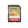 SanDisk Extreme SD card 256GB 180MB/s 130MB/s – front view