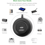 Ugreen CR106 USB 2.0 Hub – 4 Ports, 1m Cable, Plug & Play, Black Ugreen Egypt