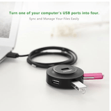 Ugreen CR106 USB 2.0 Hub – 4 Ports, 1m Cable, Plug & Play, Black Ugreen Egypt