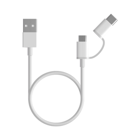 Xiaomi Mi 2-in-1 USB cable Micro USB and USB-C 100cm – front view