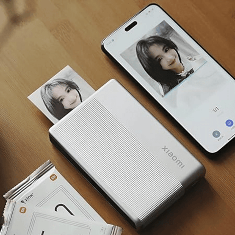 Xiaomi Portable Photo Printer 1S – Bluetooth 5.2 Portable Photo Device, Silver Gray Xiaomi Egypt