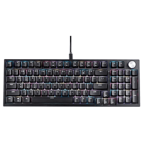 XPG Sorcerer wired gaming keyboard red switch RGB English – front view black