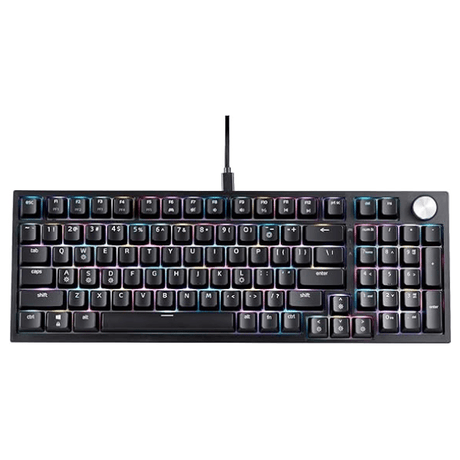 XPG Sorcerer wired gaming keyboard red switch RGB English – front view black