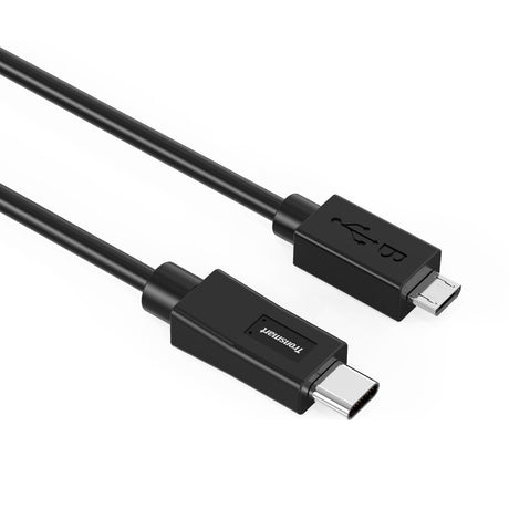 Tronsmart USB-C to Micro-USB 1M cable – front view