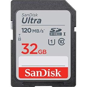 SanDisk Ultra 32GB SD card 120MB/s – front view