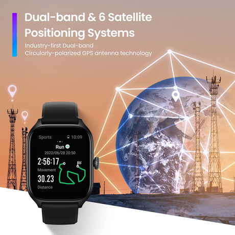 Amazfit GTS 4 smartwatch – dual-band GPS