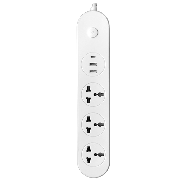 Bareeq 3 Power Socket + 3 USB ( USB-C PD 20W / 2 USB - A 10W ) 250V/16A IP66