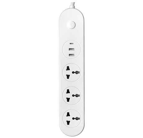 Bareeq 3 Power Socket + 3 USB ( USB-C PD 20W / 2 USB - A 10W ) 250V/16A IP66 - DokanTech #