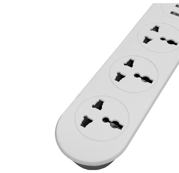 Bareeq 3 Power Socket + 3 USB ( USB-C PD 20W / 2 USB - A 10W ) 250V/16A IP66 - DokanTech #