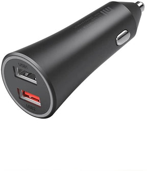Xiaomi Mi 37W dual USB car charger silver bullet design