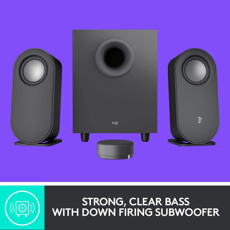 Logitech Z407 speaker system – desktop lifestyle