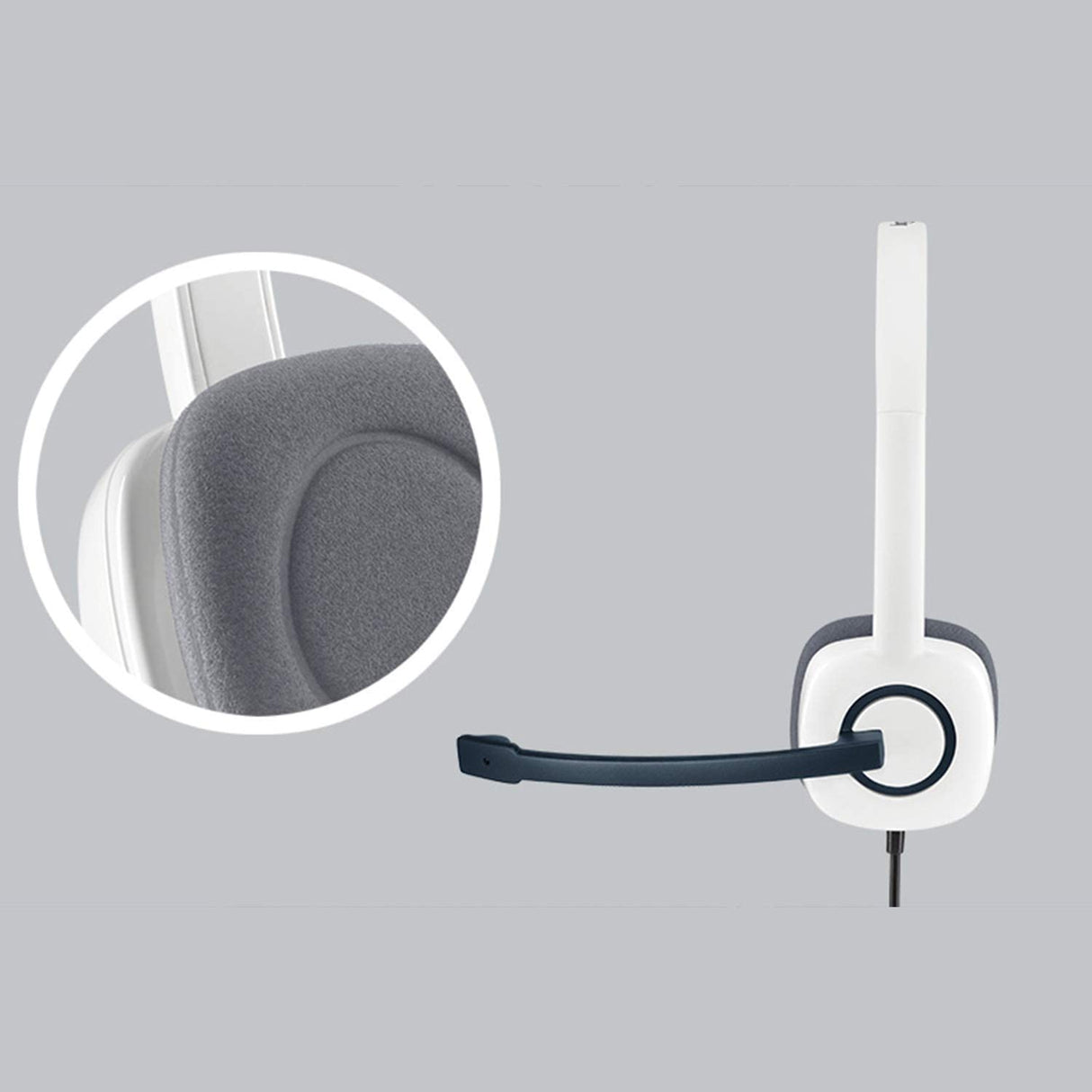 Logitech Stereo Headset H150 - Cloud White - 2-Jack - DokanTech #