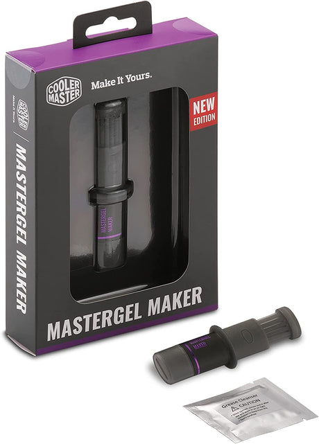 Cooler Master MasterGel Maker Ultra-High Performance Thermal Compound, Nano-tech Diamond Particle, Exclusive Flat-Nozzle Syringe Design, High CPU/GPU Conductivity W/m.k= 11m for CPU and GPU Coolers