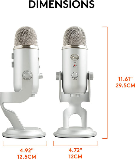 Logitech Yeti USB microphone – gain and headphone controls