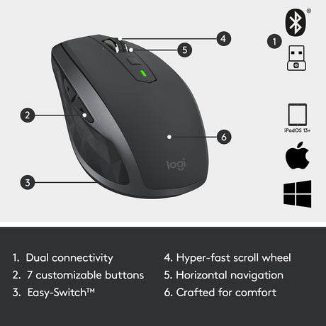 Logitech MX Anywhere 2S Wireless Mouse - DokanTech #