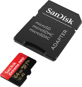 SanDisk Extreme Pro 64GB for 4K Video on Smartphones, 200MB/s - Micro