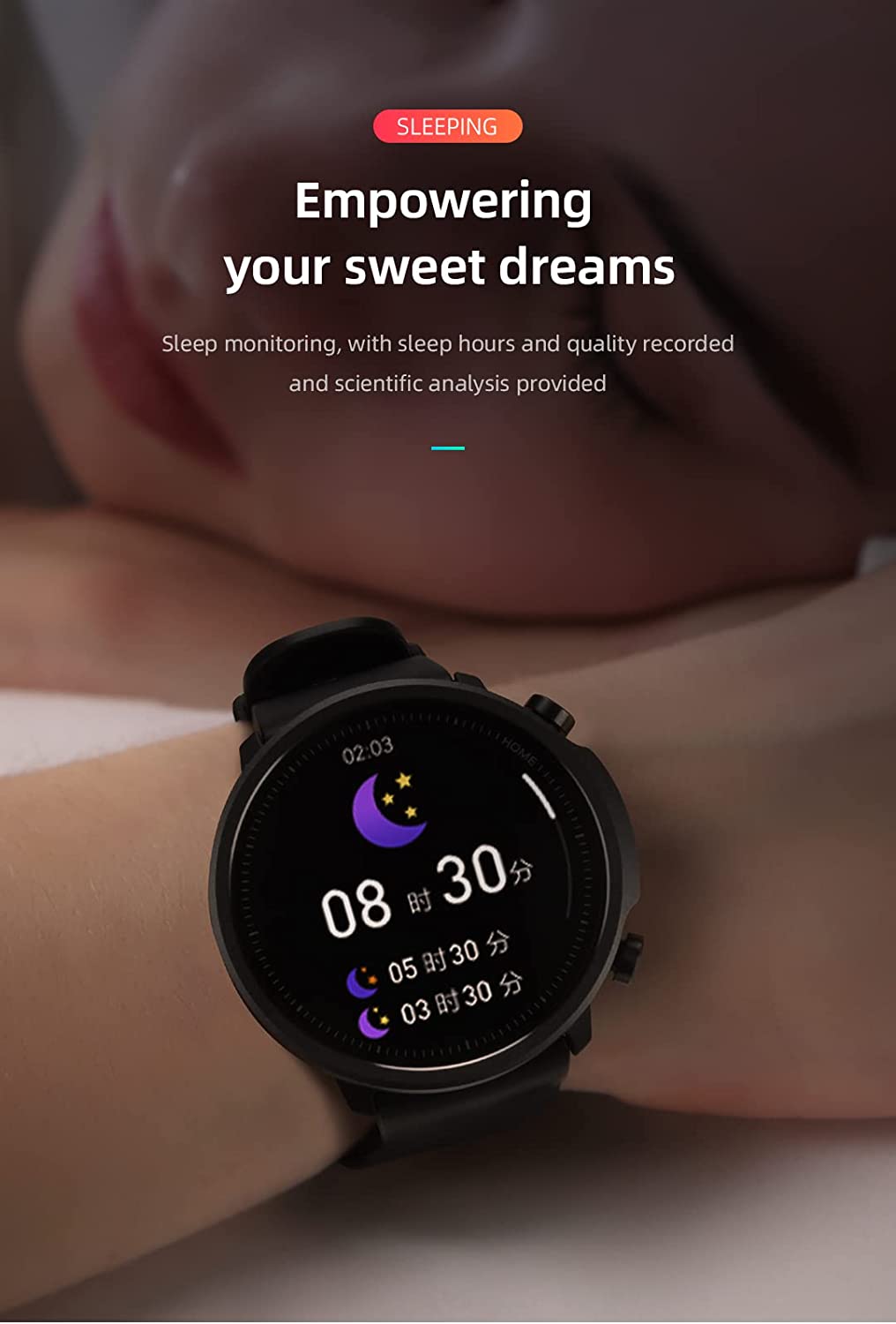 ساعة ذكية Mibro A1 - مراقبة معدل ضربات القلب أثناء النوم متعددة اللغات - بلوتوث 