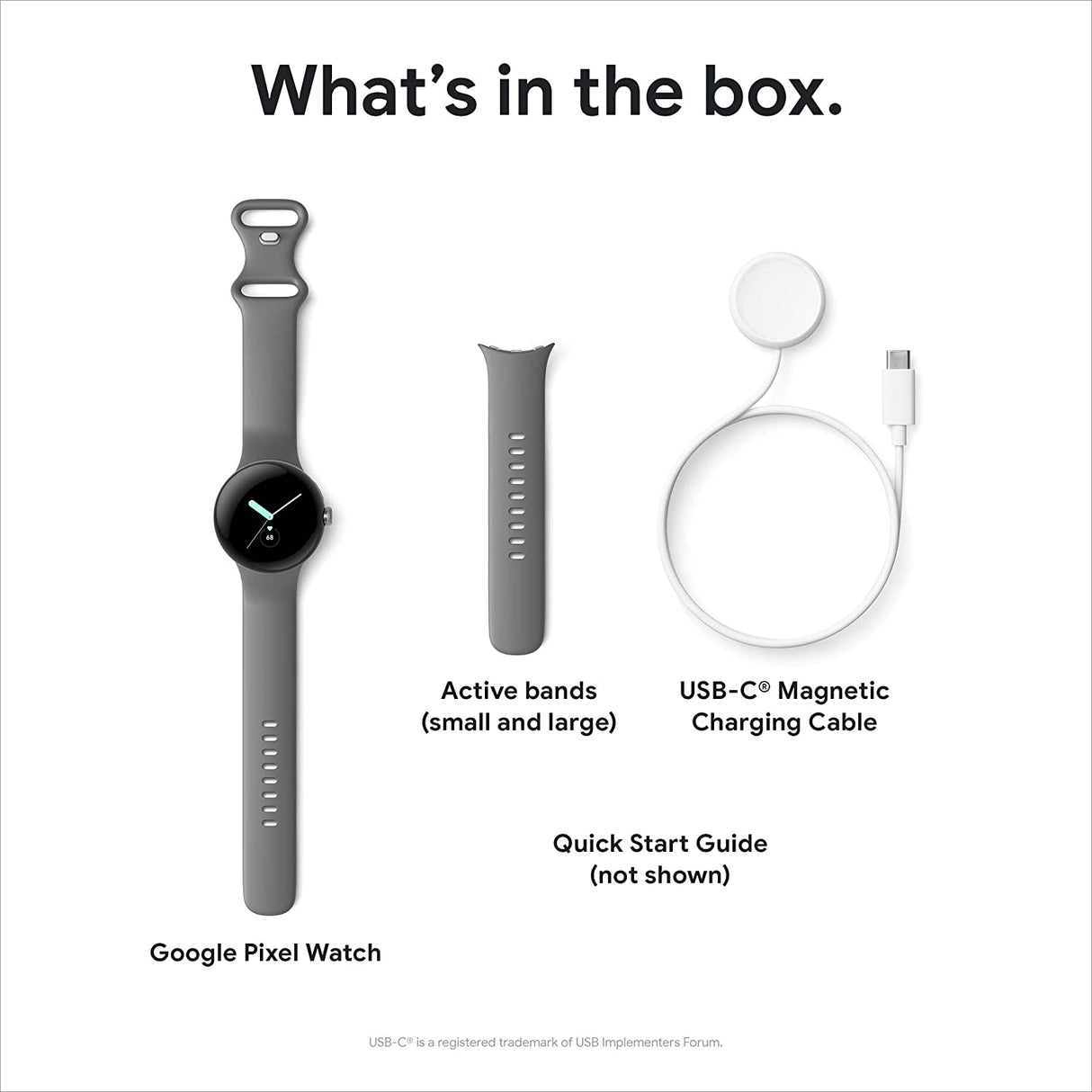 ساعة Google Pixel Watch LTE - هيكل فضي مصقول / سوار طباشيري نشط 