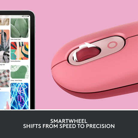 Logitech POP Mouse, Wireless Mouse with Customisable Emojis, SilentTouch Technology, Precision/Speed Scroll, Compact Design, Bluetooth, Multi-Device, OS Compatible - DokanTech #