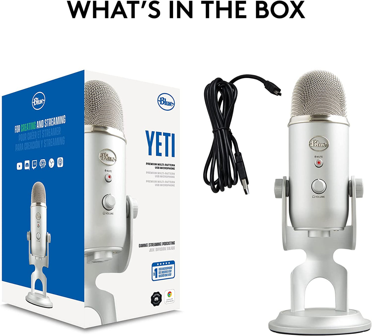 Logitech Yeti Usb Mic with Blue Voice - Silver - DokanTech #