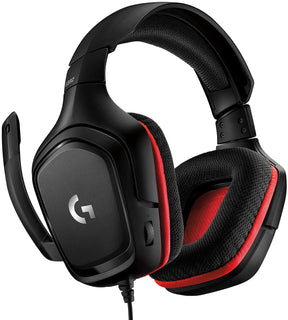 Logitech G332 wired gaming headset – front view black