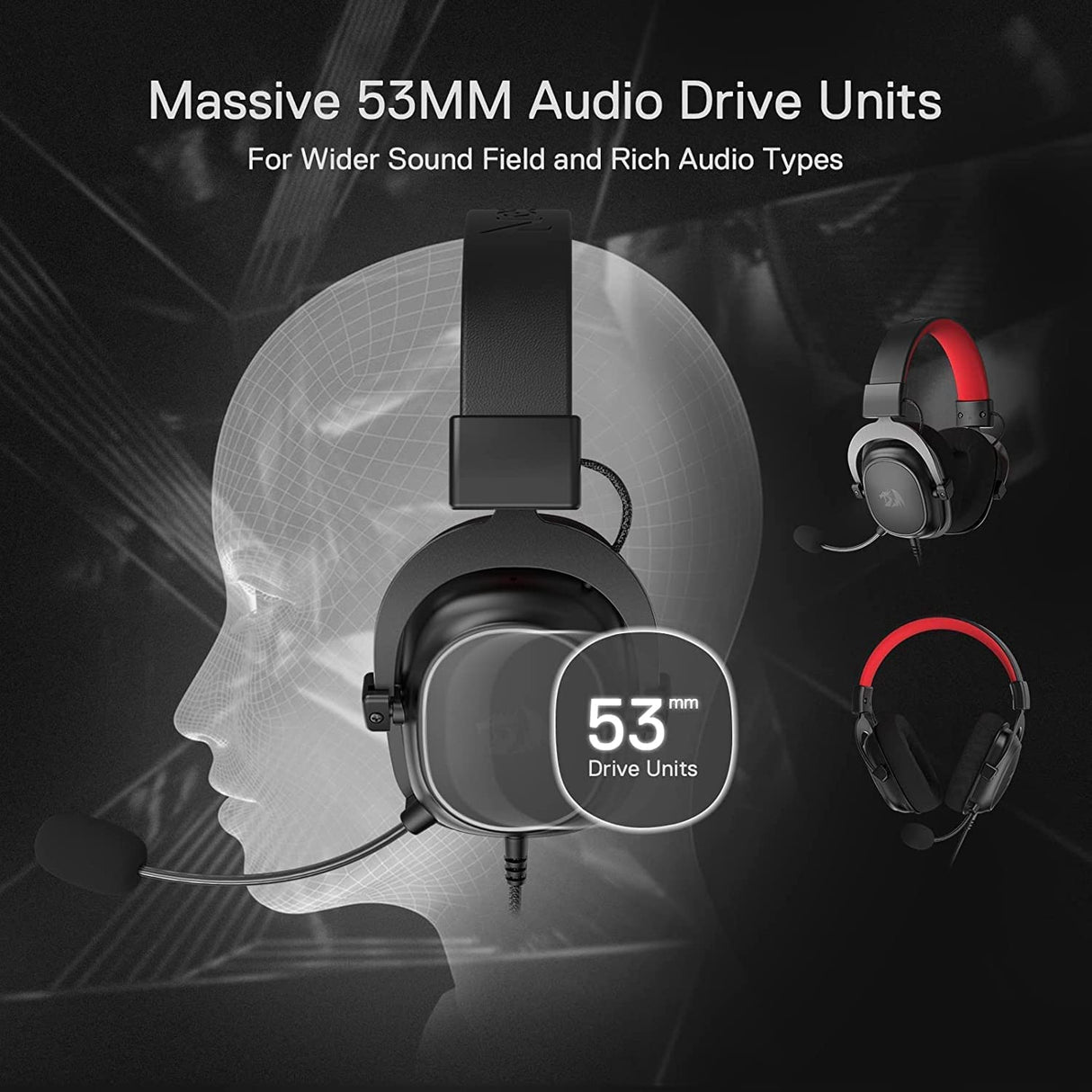 Redragon H510 Zeus-X RGB Wired Gaming Headset - 7.1 Surround Sound - 53MM Audio Drivers in Memory Foam Ear Pads w/Durable Fabric Cover- Multi Platforms Headphone - DokanTech #