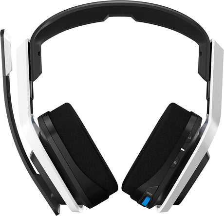 سماعة الألعاب اللاسلكية Astro Gaming A20 GEN 2 لأجهزة PS5 وPS4 والكمبيوتر الشخصي وMac - أبيض / أزرق 