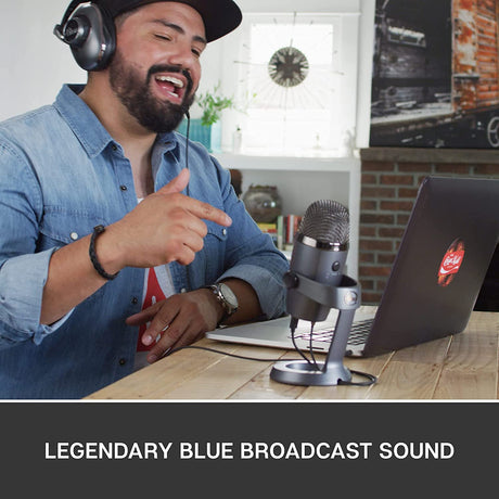 Logitech Yeti Nano Streaming Microphone With Blue Voice - Grey - DokanTech #