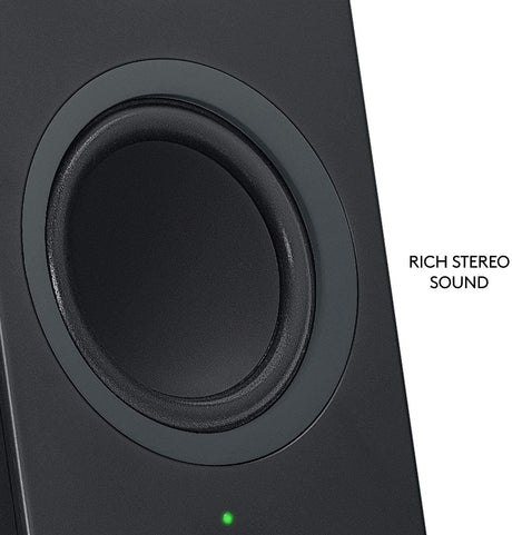 Logitech Z207 stereo speakers – volume knob detail