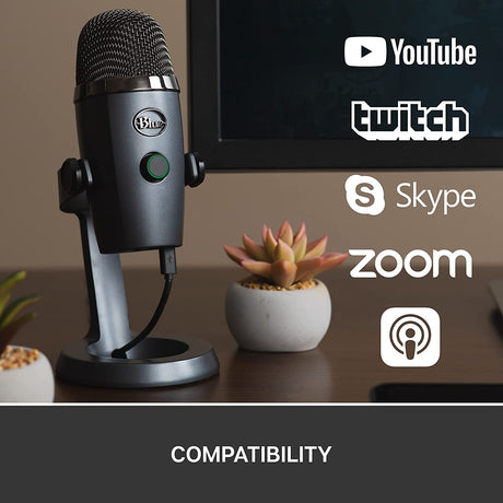 Logitech Yeti Nano Streaming Microphone With Blue Voice - Grey - DokanTech #
