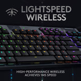لوحة مفاتيح الألعاب الميكانيكية Logitech G915 من لوجيتك, GL Tactile Lightspeed Wireless RGB