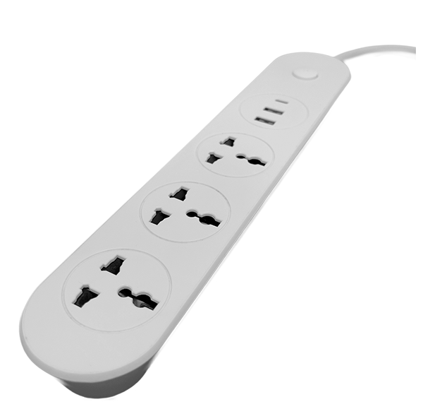 Bareeq 3 Power Socket + 3 USB ( USB-C PD 20W / 2 USB - A 10W ) 250V/16A IP66 - DokanTech #