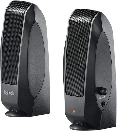 Logitech S120 stereo speakers – desktop lifestyle