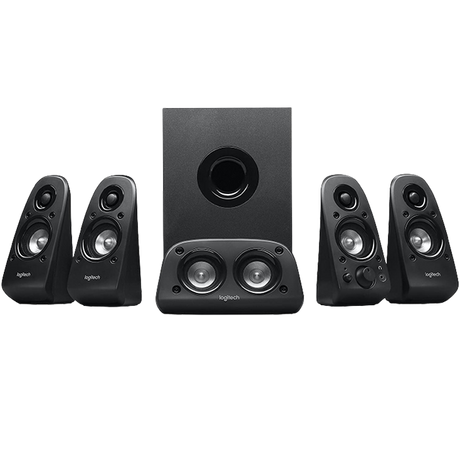 Logitech Z506 5.1 surround sound speaker system – front view