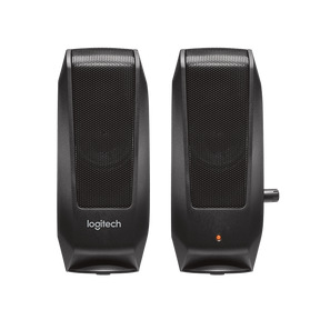 Logitech S120 stereo speakers – front view black