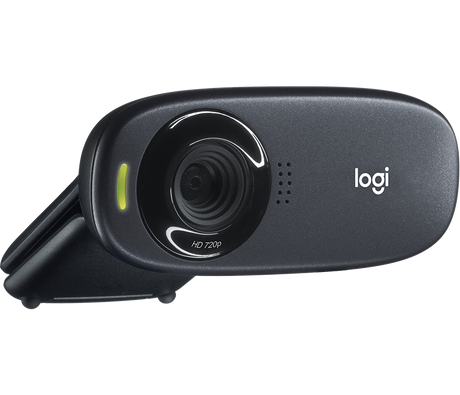 Logitech C310 HD webcam – mounted on monitor