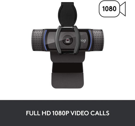 Logitech C920s Pro webcam – dual stereo microphones