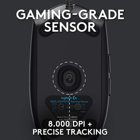 Logitech G203 gaming mouse – 8000 DPI sensor