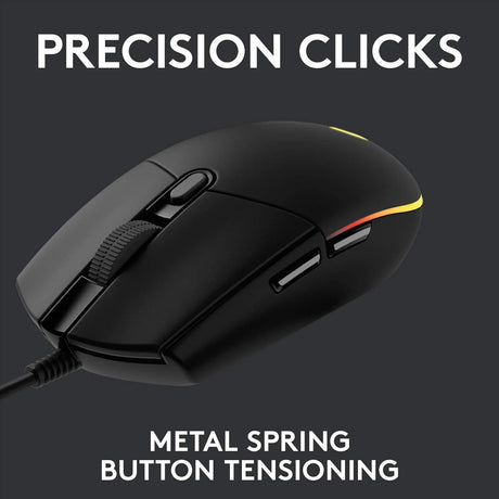 Logitech G203 gaming mouse – side buttons detail