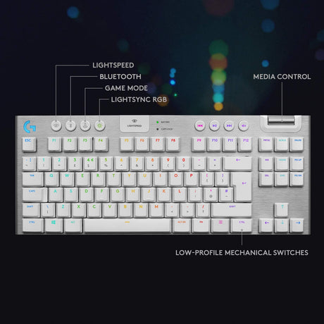 Logitech G915 TKL Mechanical Gaming Keyboard GL Tactile Lightspeed Wireless RGB - DokanTech #